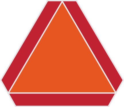 14  X 16  ORANGE AND REDSLW MVING VHCLE