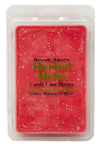 Swan Creek Candle Break-Apart Drizzle Melt Candy Cane Mocha- NEW