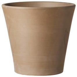 Terra Cotta Clay Planter, Tapered, Chocolate, 10-In.