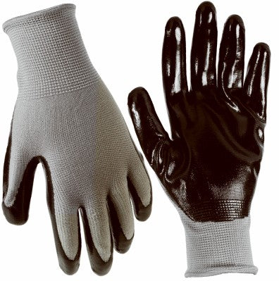 Big Time Products True Grip Extra Grip Glove Nitrile Palm Black & Gray