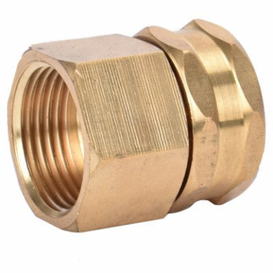 Green Thumb Threaded Pipe To Hose Connector Brass Swivel Double Female