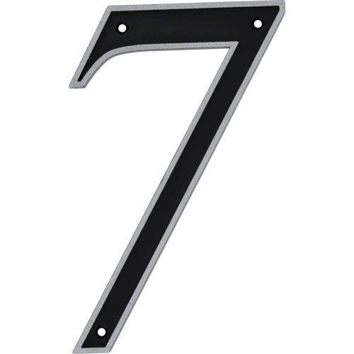 Hillman Black & Silver Reflective Plastic House Number 7