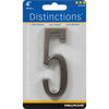 Hillman Distinctions Adhesive House Number 5 Nickel