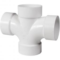 Genova Products PVC DWV Fittings Double Sanitary Tee