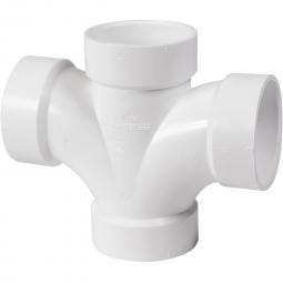 Genova Products PVC DWV Fittings Double Sanitary Tee