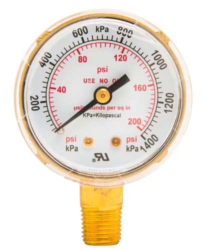 Forney Industries Regulator Gauge 0-200 PSI