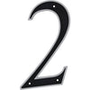 Hillman Black & Silver Reflective Plastic House Number 2