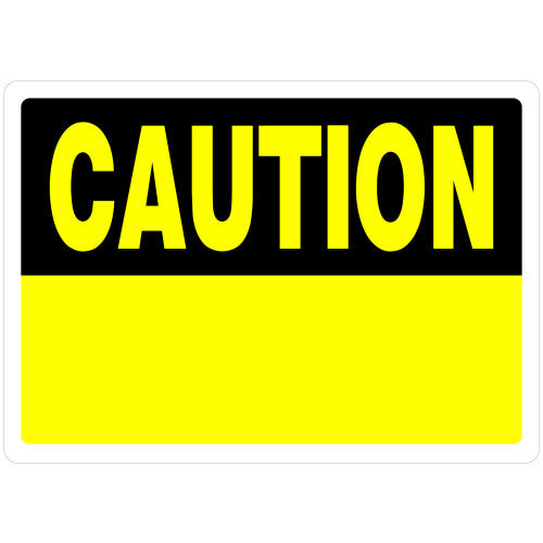 Hillman Blank Caution Sign Yellow and Black