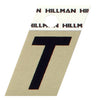 Hillman Adhesive Angle-Cut Letter T Black and Gold