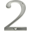 Hillman Distinctions Flush Mount House Number 2 Nickel