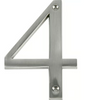Hillman Distinctions Flush Mount House Number 4 Nickel (4)