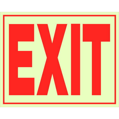 Hillman Glow-in-the-Dark Exit Sign (8 x 11)