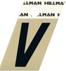 Hillman Adhesive Angle-Cut Letter V Black and Gold (1-1/2)
