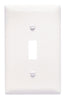 Legrand Pass & Seymour TradeMaster® Jumbo 1-Gang Nylon Wall Plate, 1 Toggle Switch Opening, White