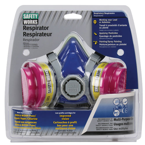SAFETY WORKS Multi-Purpose Half Mask Respirator