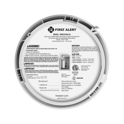 First Alert Interconnect Hardwire 2-in 1 Smoke and Carbon Monoxide Alarm with Battery Backup