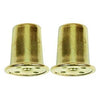 Lamp Finial, Top Hat, Brass Finish, 1-In., 2-Pk.